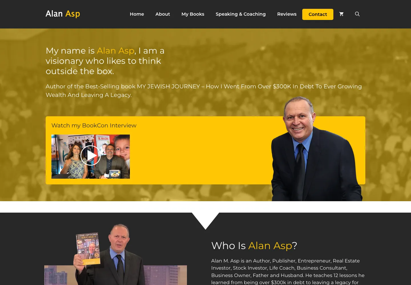 Screenshot of the Alan Asp website