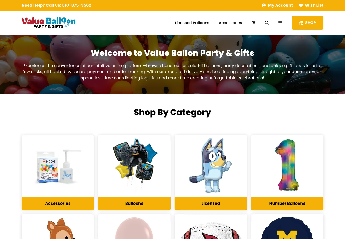 Screenshot of the Value Balloon website